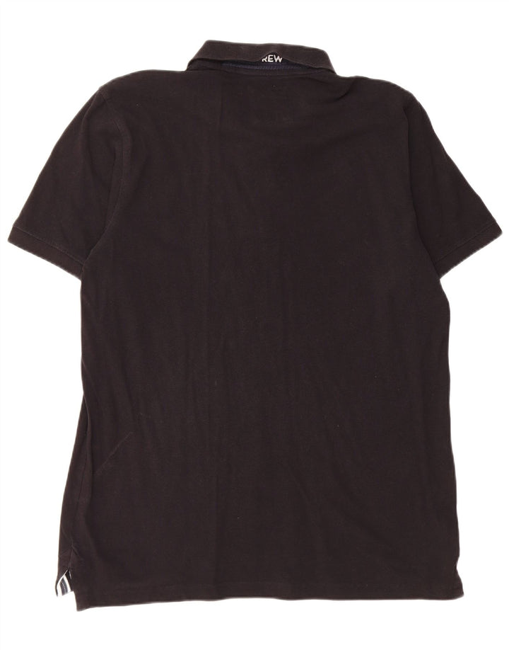 Crew Clothing Herren-Poloshirt, groß, schwarze Baumwolle