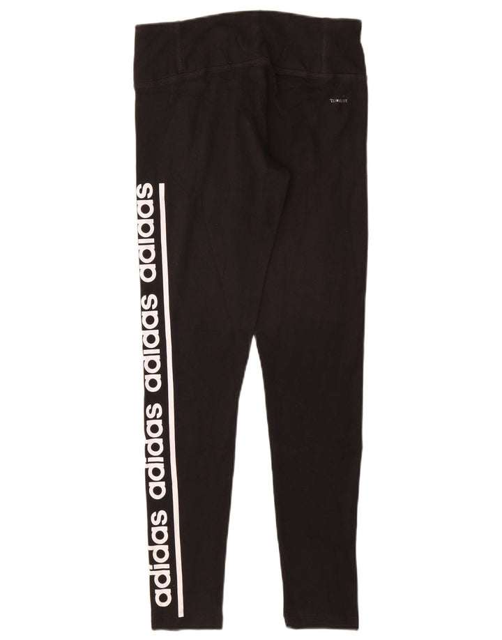 Adidas Damen Climalite Graphic Leggings UK 8/10 Small Schwarz Baumwolle