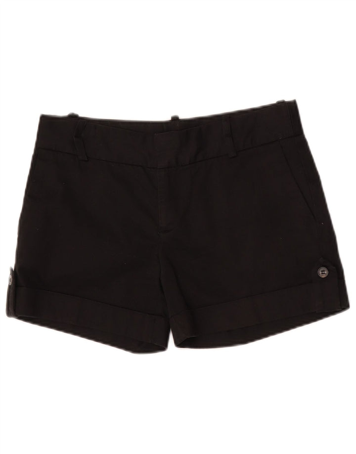 Zara Damen Chino-Shorts, Größe S, W26, Schwarz, Baumwolle