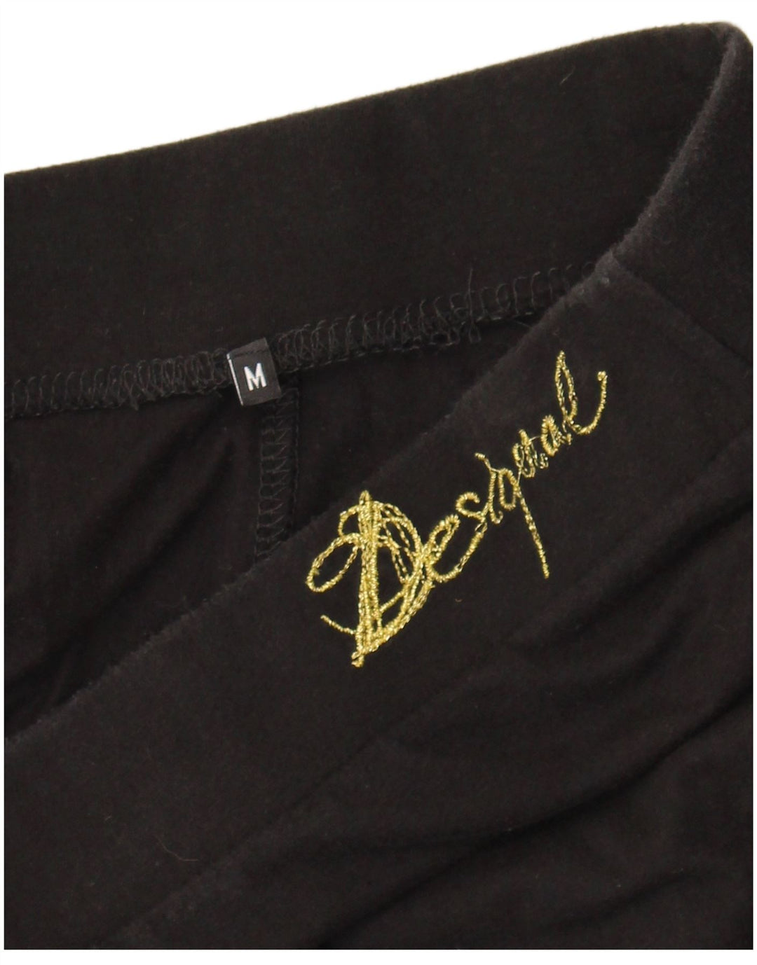 Desigual Damen Grafik-Leggings UK 12 Medium Schwarz Paisley