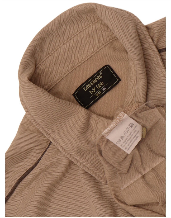 Lee Herren Poloshirt XL Beige Polyester