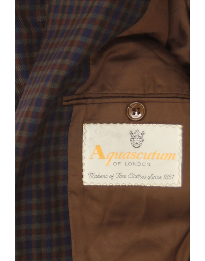 Aquascutum Herren-Blazer mit 2 Knöpfen, UK 38, mittelgroß, mehrfarbig, Gingham