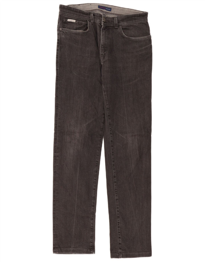 Trussardi Herren Straight Jeans W33 L33 Grau