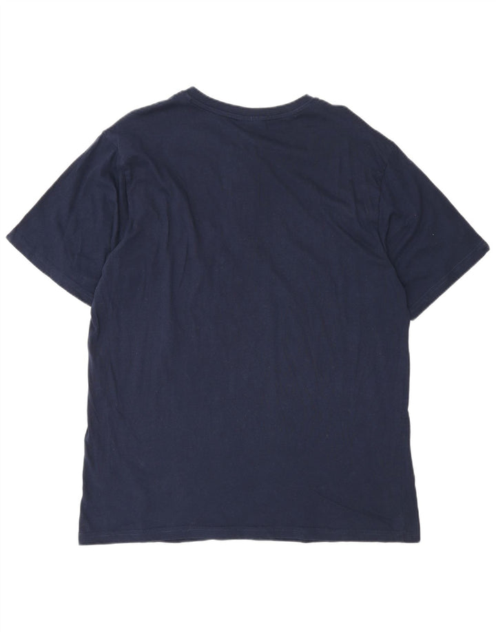 Fila Herren T-Shirt Top XL Marineblau Baumwolle