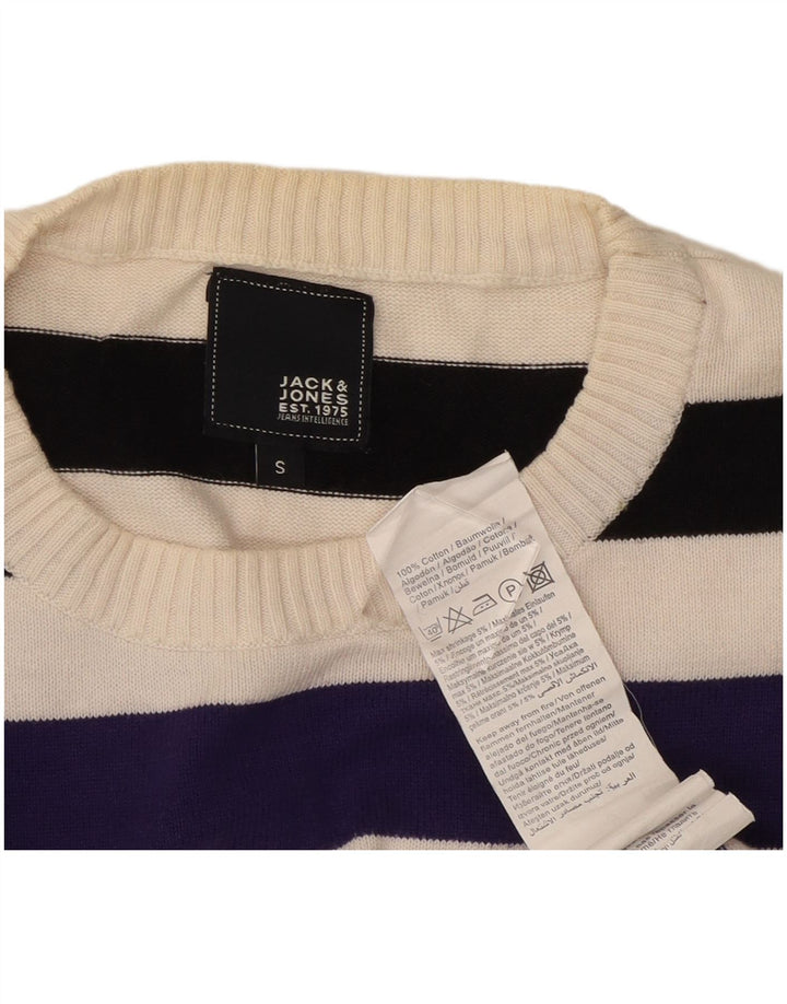 Jack & Jones Herren-Pullover mit Rundhalsausschnitt, klein, mehrfarbig gestreift