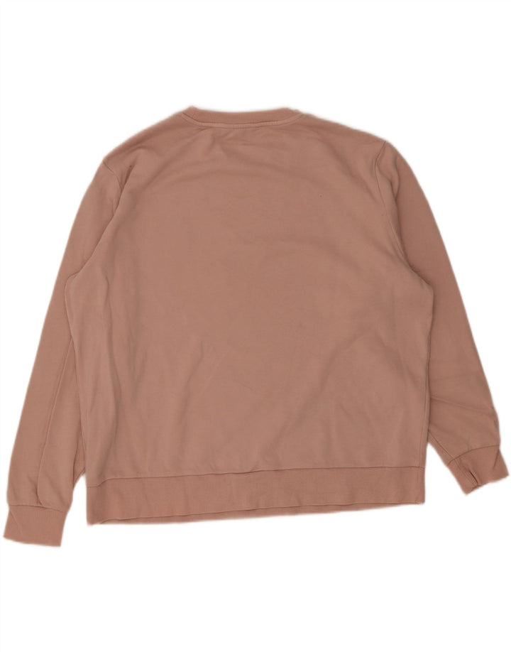 Marks & Spencer übergroßer Damen-Sweatshirt-Pullover, Gr. 16, Größe L, Rosa, Baumwolle