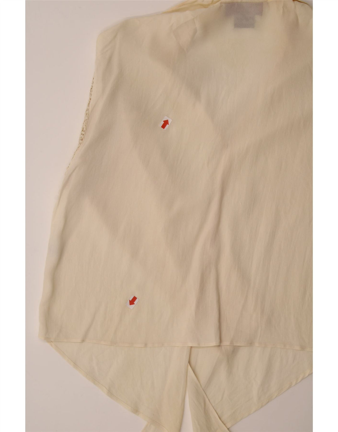 VINTAGE Womens 3/4 Sleeve Shirt Blouse IT 44 Medium Off White Acetate Vintage Vintage and Second-Hand Vintage from Messina Hembry 