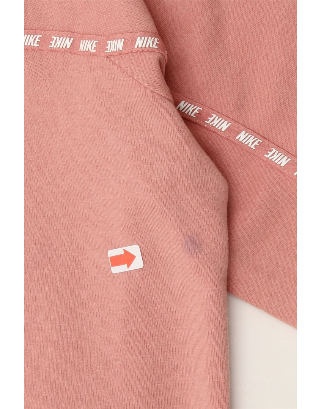 NIKE Womens Oversized Graphic Sweatshirt Jumper UK 10 Small Pink Cotton Vintage Nike and Second-Hand Nike from Messina Hembry 