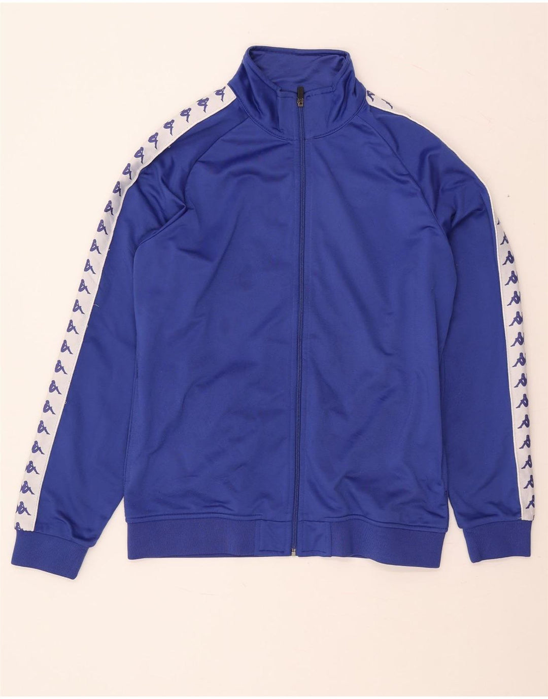 Kappa Herren-Trainingsanzug mit grafischem Oberteil, 2XL, Blau, Farbblock