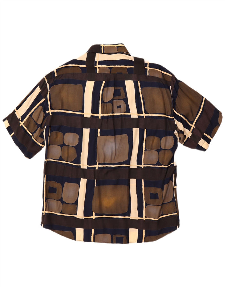 Tipo' S Herren-Kurzarmhemd, mittlere, mehrfarbige, geometrische Viskose