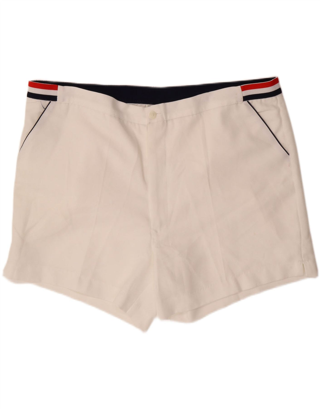 VINTAGE Mens Chino Shorts IT 56 3XL W42 White Polyester