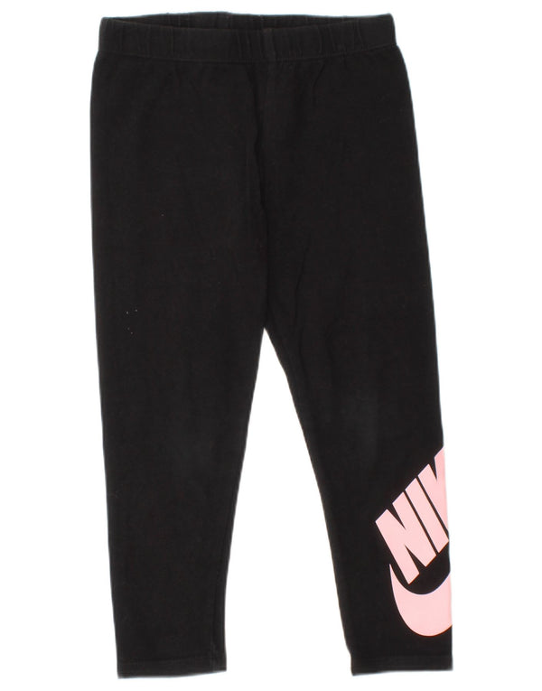 Nike Mädchen-Leggings mit Grafik, 4–5 Jahre, Größe S, Schwarz