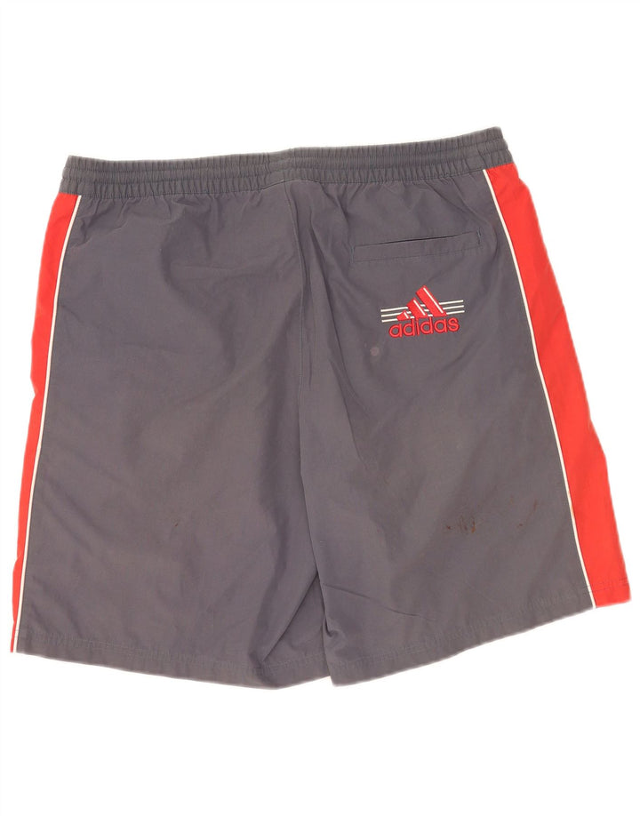 Adidas Herren-Sportshorts, großes graues Colourblock-Polyester