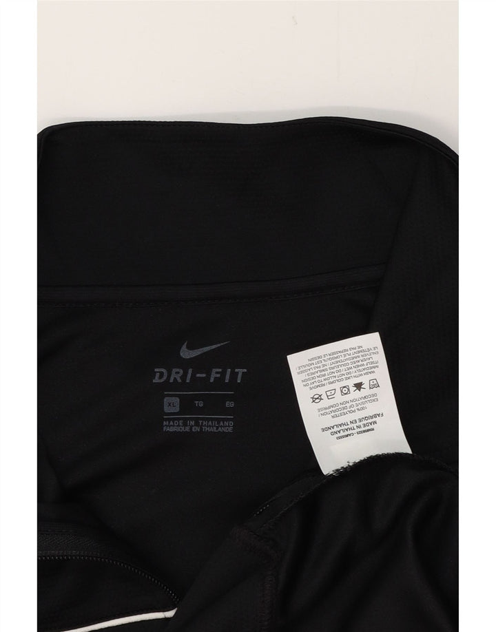 NIKE Mens Graphic Tracksuit Top Jacket XL Black Polyester