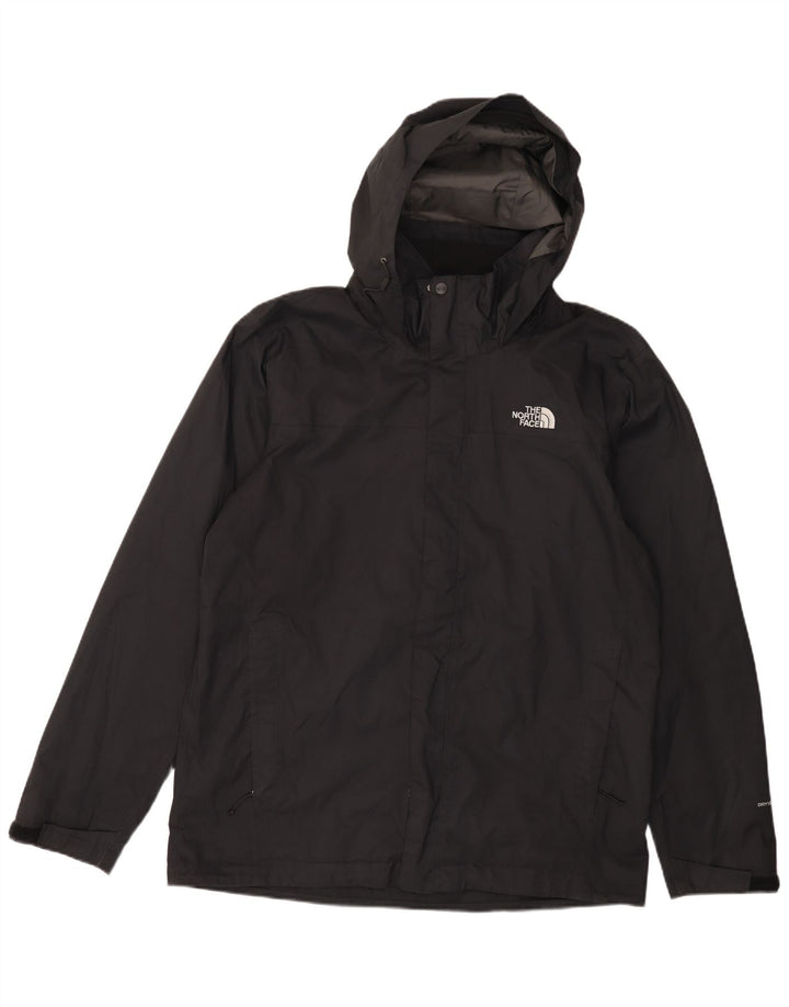 THE NORTH FACE Herren-Regenjacke mit Kapuze, UK 40, Größe L, Schwarz, Polyester