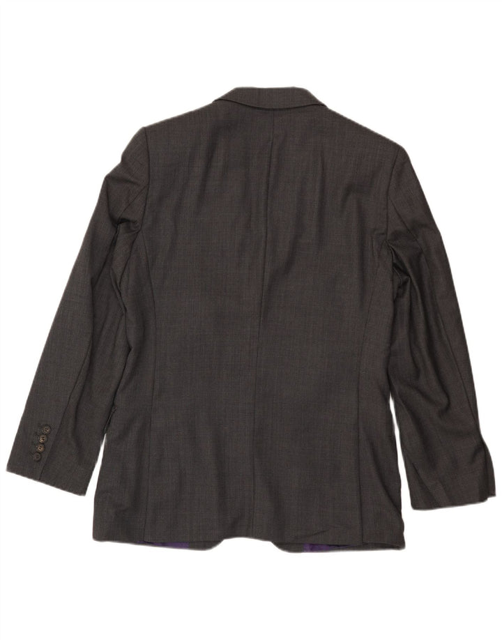 Ted Baker Herren-Blazer mit 2 Knöpfen, UK 36, kleine graue Wolle