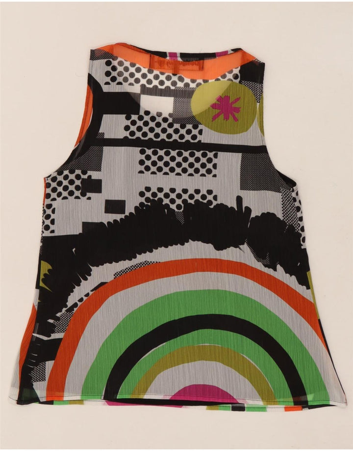 DESIGUAL Damen-Blusenoberteil mit Grafik, UK 6, XS, mehrfarbig, geometrisch