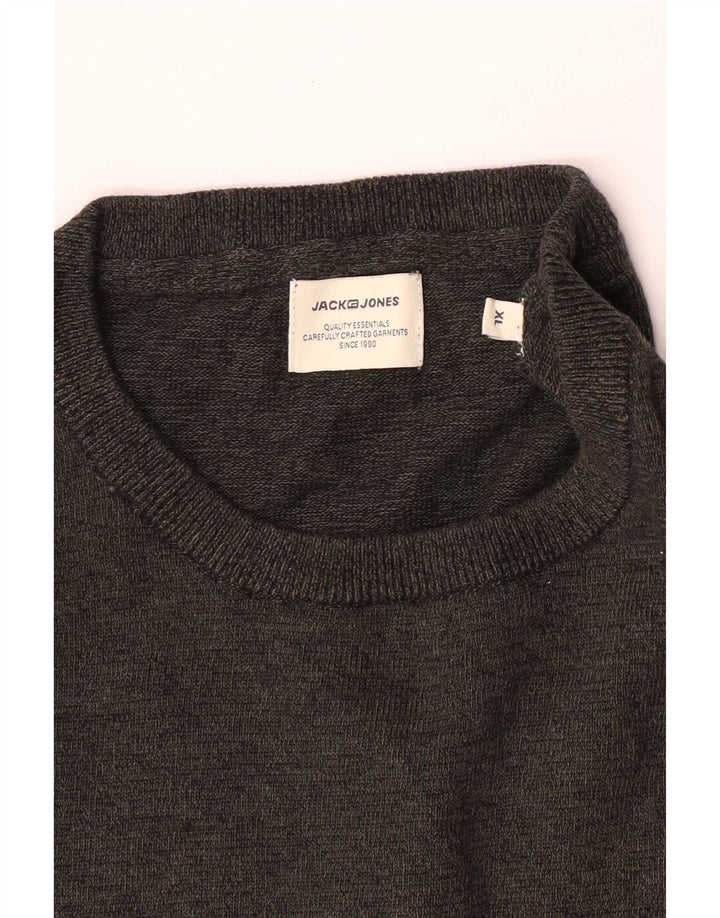 Jack & Jones Herren-Pullover mit Rundhalsausschnitt, XL, Grau