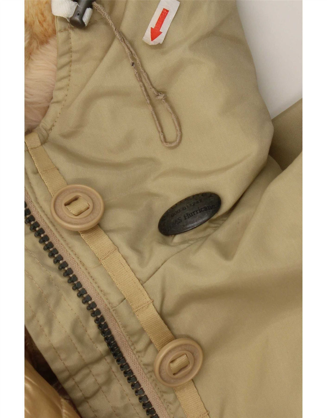 PEUTEREY Wattierter Damenmantel mit Kapuze IT 42 Mittelbeige