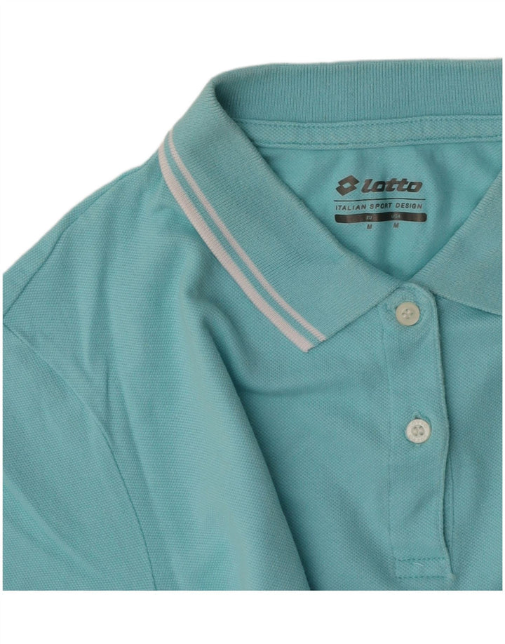 LOTTO Womens Polo Shirt UK 14 Medium Blue