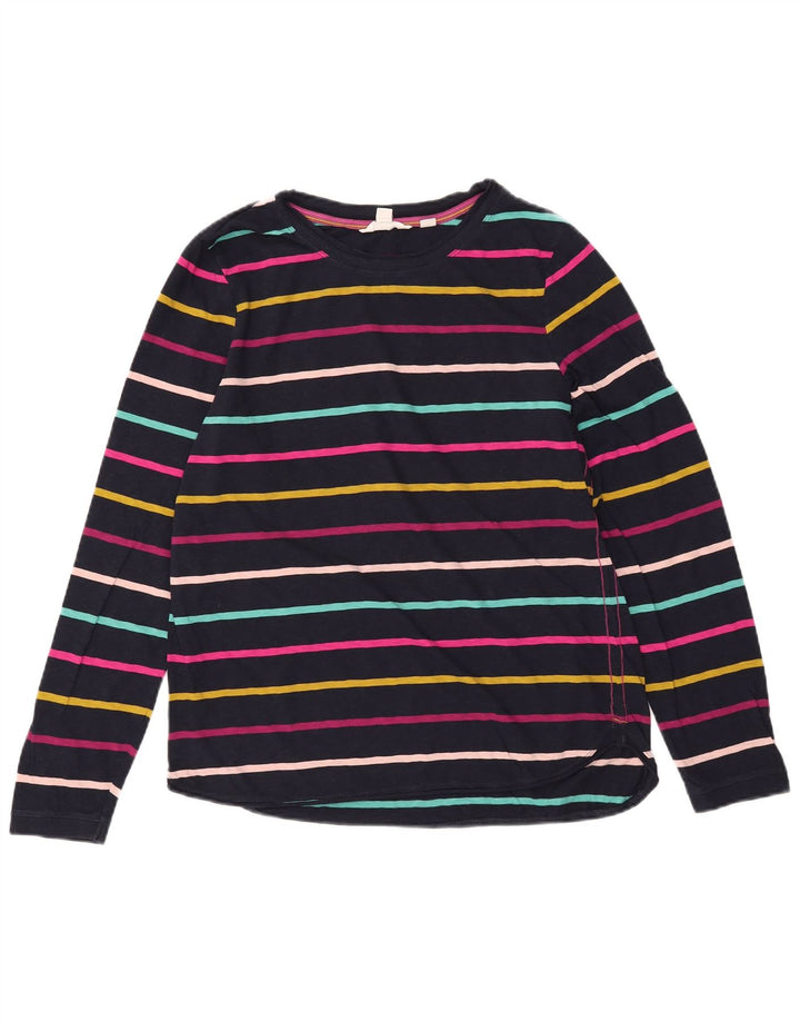 WHITE STUFF Damen Top Langarm UK 14 Large Marineblau gestreift