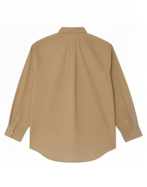 Chaps Herrenhemd Größe 17 1/2 XL Khaki Baumwolle