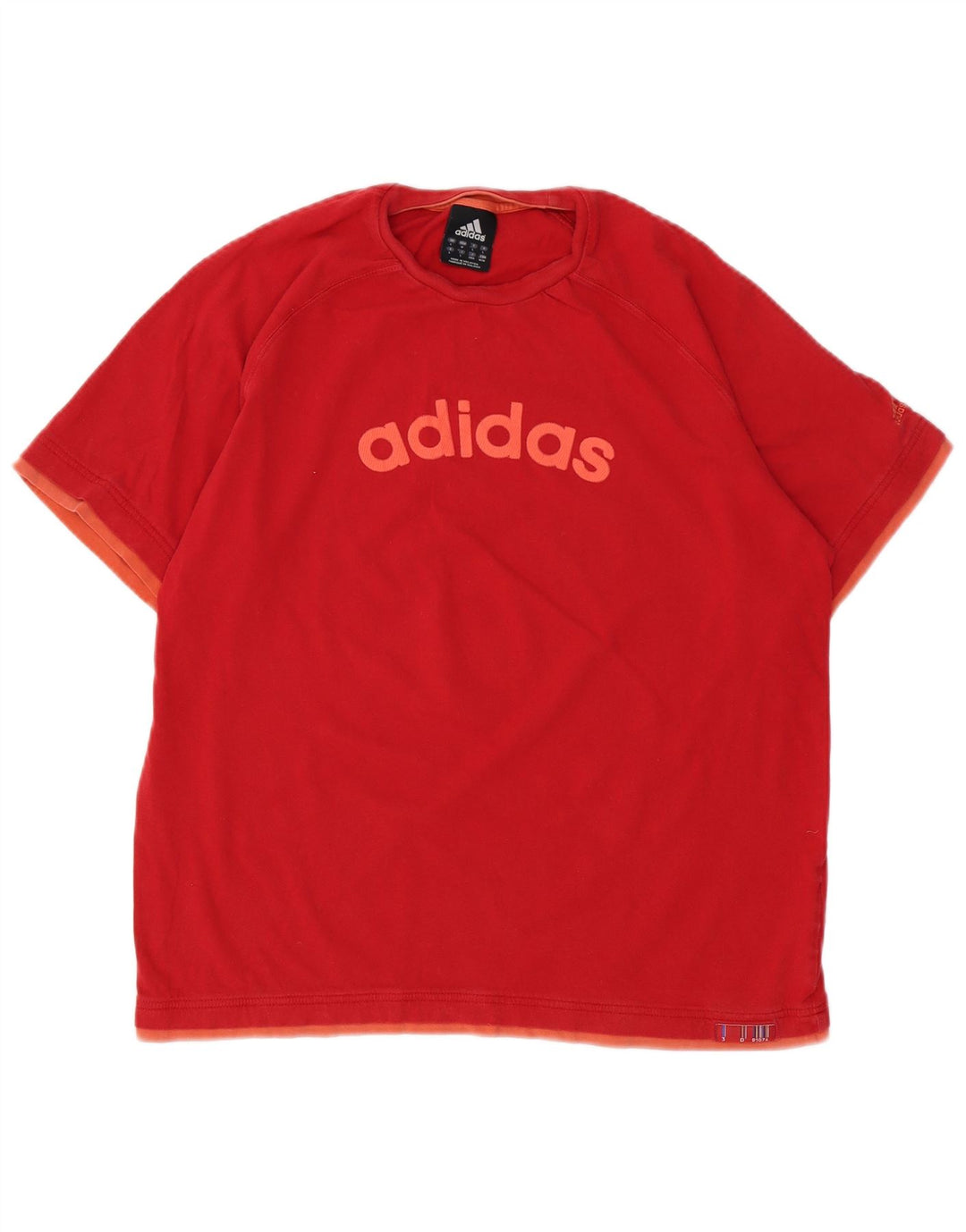 ADIDAS Herren Grafik T-Shirt Top Große rote Baumwolle