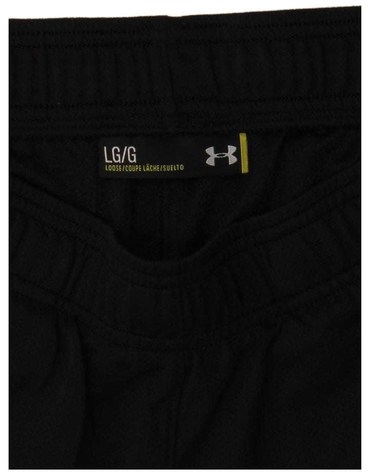 UNDER ARMOUR Herren-Sportshorts, Größe L, Schwarz, Farbblock