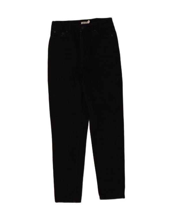 Topshop Damen Mom Tapered Jeans W26 L28 Schwarze Baumwolle