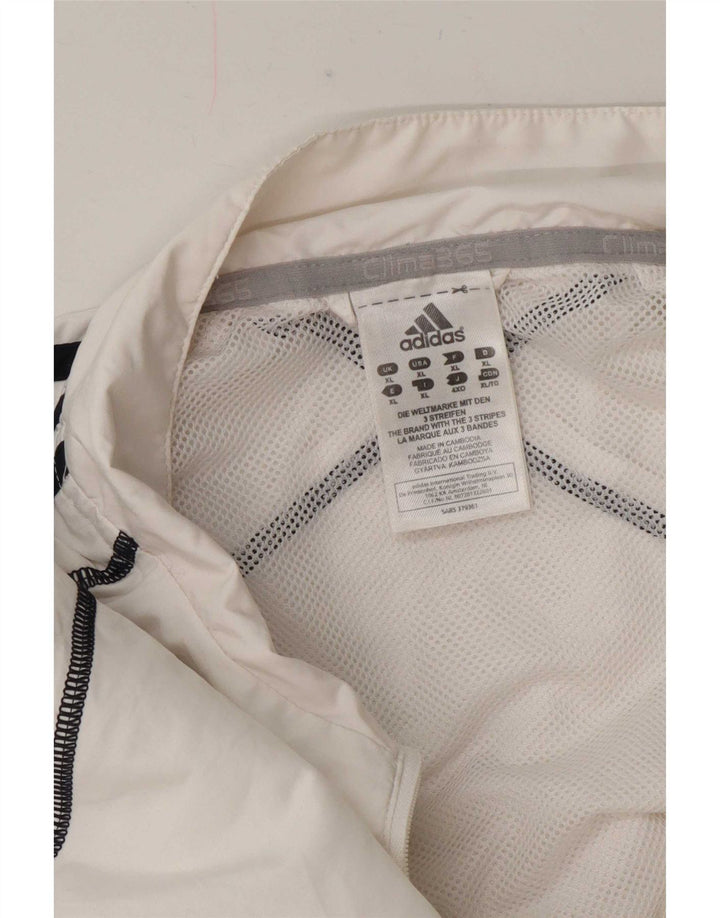 Adidas Herren Trainingsanzug Top Jacke XL Weiß Polyester