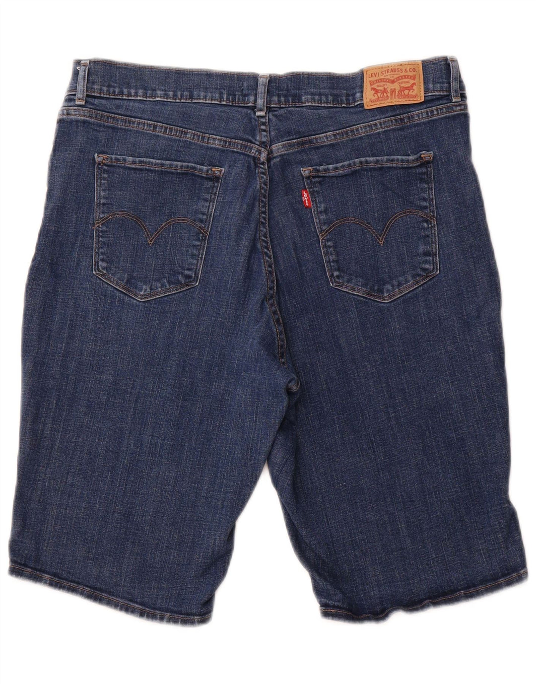 LEVI'S Damen-Bermuda-Jeansshorts, Größe W32, groß, aus blauer Baumwolle