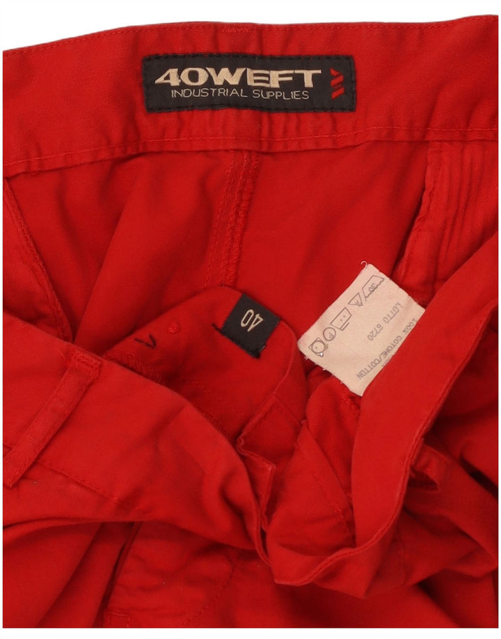 40Weft Herren Cargo Shorts W40 XL Rote Baumwolle