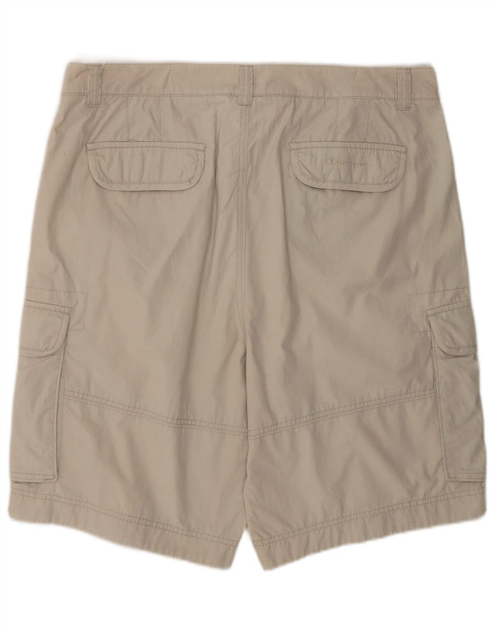 CHAMPION Mens Cargo Shorts Large W36 Beige Cotton