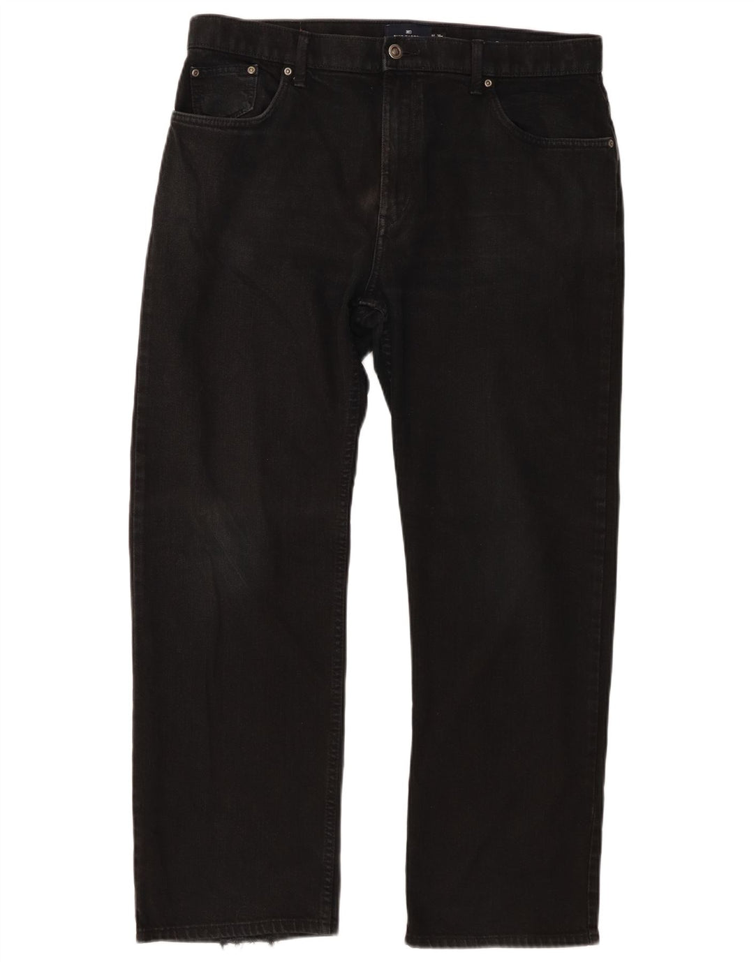 Marks & Spencer Herren Blue Harbor Straight Jeans W36 L29 Schwarze Baumwolle