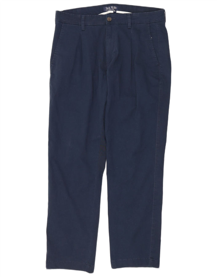 JACK WILLS Herren-Chinohose mit Pegged, W32, L29, marineblaue Baumwolle