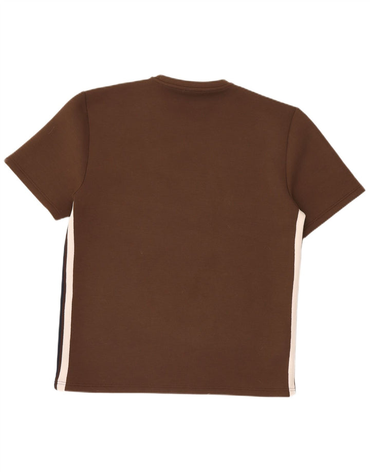 Reiss Herren T-Shirt Top 2XL Braun Polyester