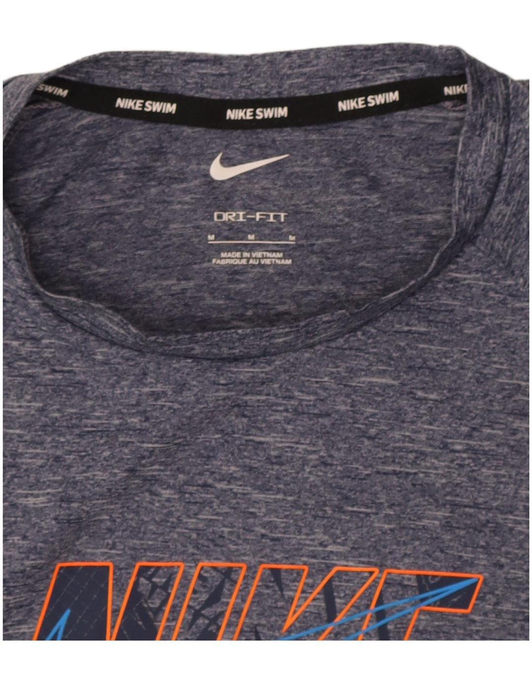 Nike Herren Dri Fit Grafik-T-Shirt-Oberteil, mittleres Marineblau gefleckt