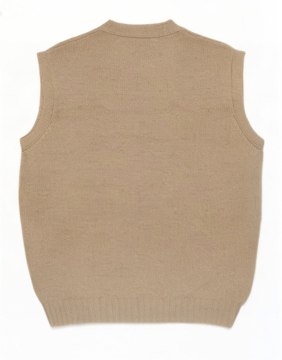Benetton Herren-Weste-Tanktop aus Baumwolle in Mittelbeige