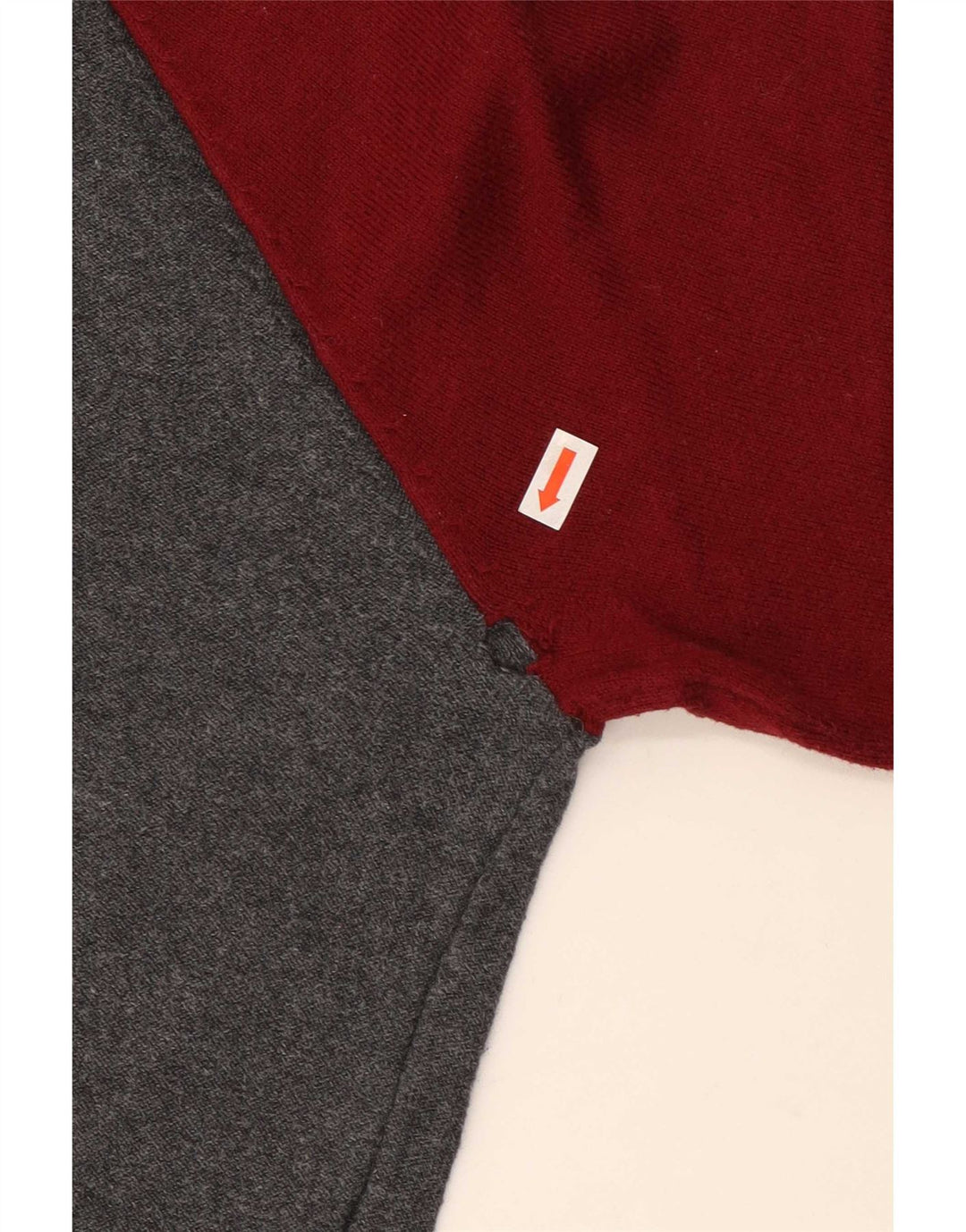 Jack Wills Herren-Pullover mit Rundhalsausschnitt aus mittelgrauer Colourblock-Baumwolle