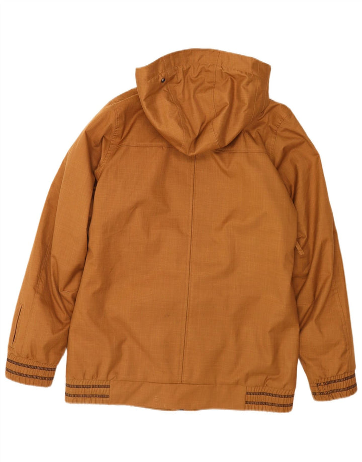 O'Neill Herren-Bomberjacke mit Kapuze, UK 38, mittelbraun gestreift, Polyester