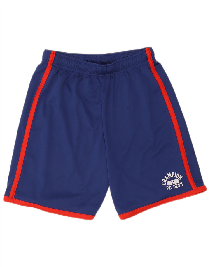 Champion-Sportshorts für Jungen, 11–12 Jahre, groß, blaues Farbblock-Polyester