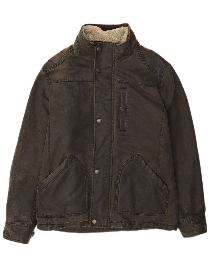 Fat Face Herrenjacke aus gewachster Baumwolle, UK 38, Mittelbraun
