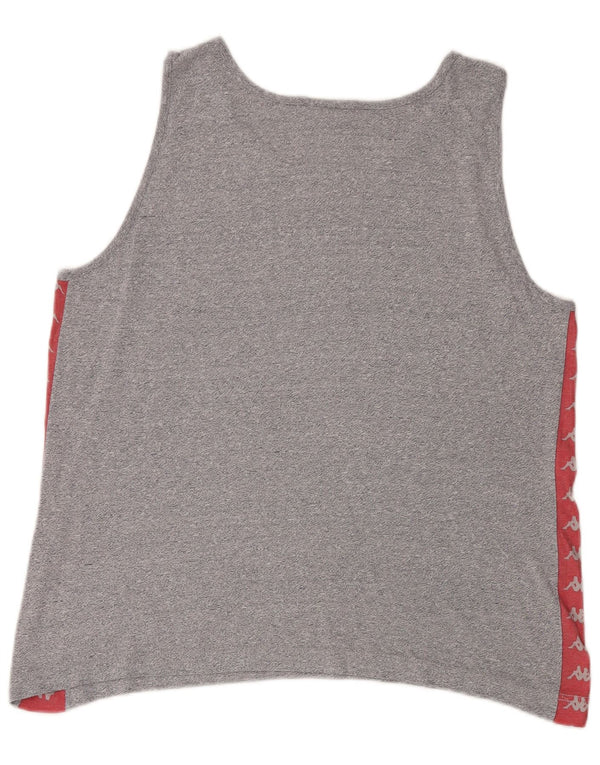 Kappa Womens Graphic Vest Top UK 18 XL Blau gefleckte Baumwolle