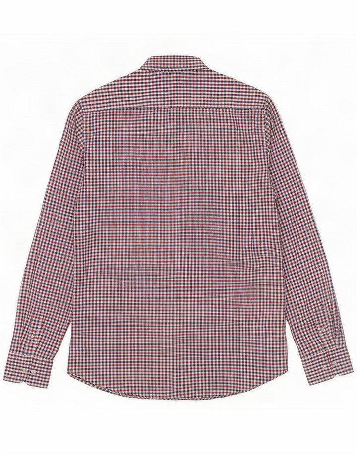 Massimo Dutti Mens Casual Fit Shirt Medium Mehrfarbige Gingham-Baumwolle
