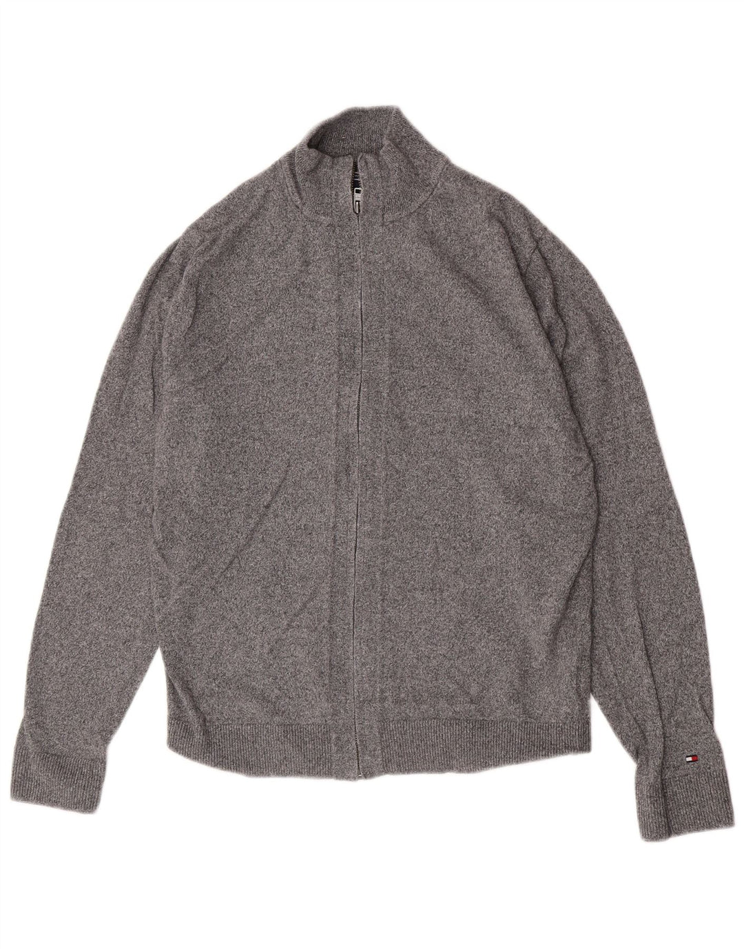 Tommy Hilfiger Damen Strickjacke XL Grau Baumwolle