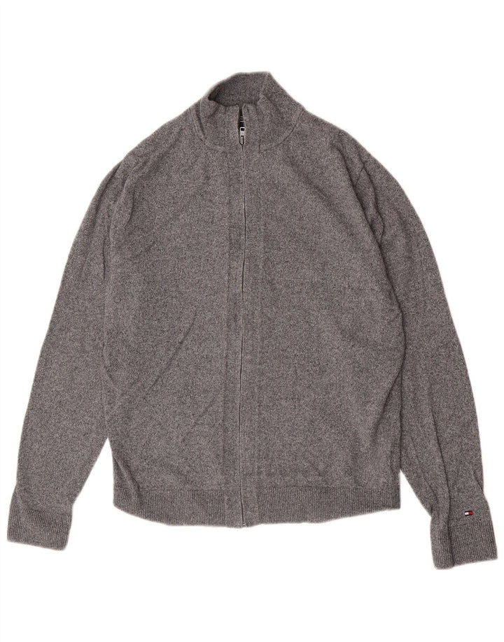 Tommy Hilfiger Damen Strickjacke XL Grau Baumwolle