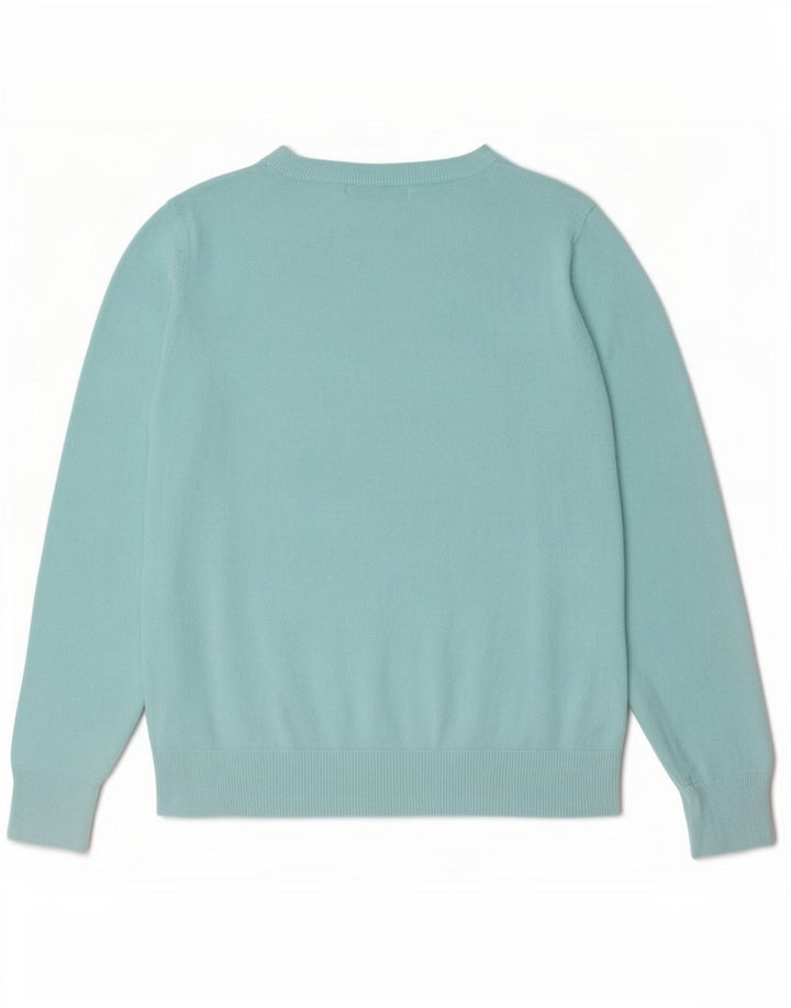 Marks & Spencer Damen Pullover mit Rundhalsausschnitt, UK 12, Mitteltürkis