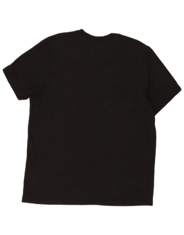 Nike Herren Dri Fit Graphic T-Shirt Top Large Schwarz Polyester