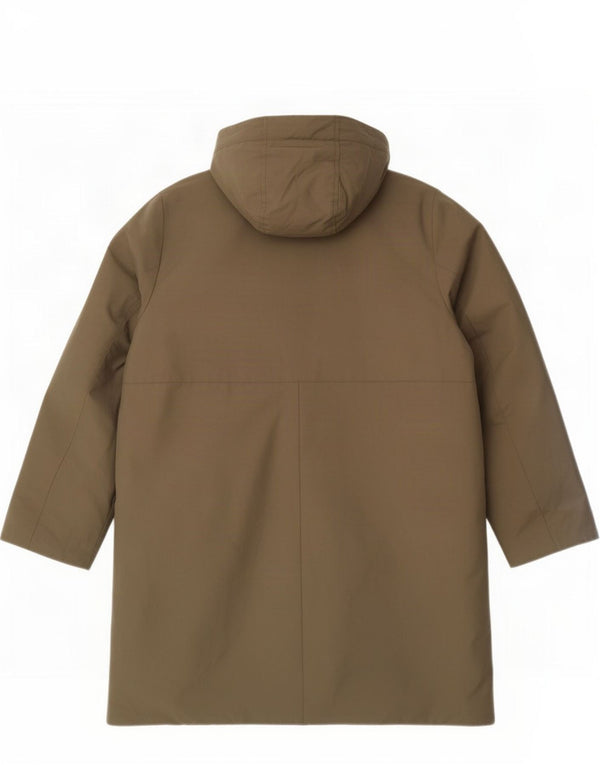 Gepolsterter Mantel mit Kapuze von Zara für Damen, UK 16, Größe L, Khaki