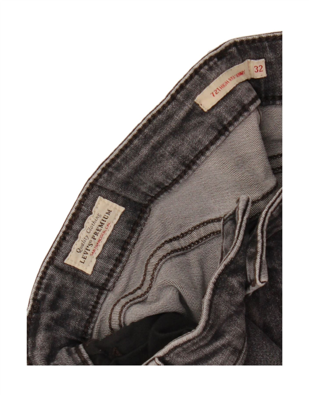 Levi's Damen 721 High Rise Skinny Jeans W32 L30 Grau